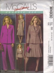 4930 LINED HIP JACKET,  DRESS, PLT PANTS PATTERN 8-16, 16-22